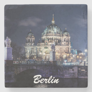 Dessous-de-verre En Pierre Tour de télévision et Cathédrale de Berlin à Berli