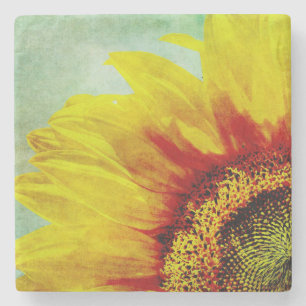 Dessous-de-verre En Pierre Tournesol Abstrait