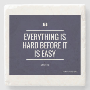 Dessous-de-verre En Pierre Tout est dur avant que ce soit citation facile