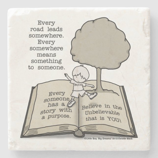 Dessous-de-verre En Pierre Tout le monde a une histoire (Devant)