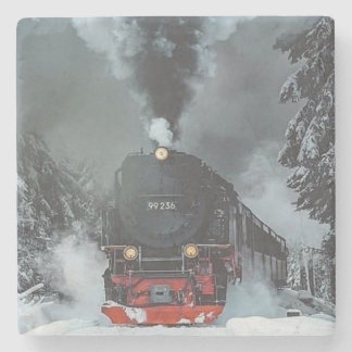 Dessous-de-verre En Pierre Train moteur à vapeur vintage