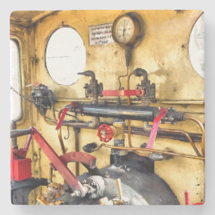 DESSOUS-DE-VERRE EN PIERRE TRAINS À VAPEUR