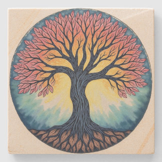 Dessous-de-verre En Pierre Tree of Life