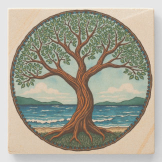 Dessous-de-verre En Pierre Tree of Life