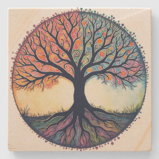 Dessous-de-verre En Pierre Tree of Life