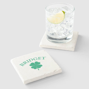 Dessous-de-verre En Pierre Trèfle à quatre feuilles vert Saint-Patrick