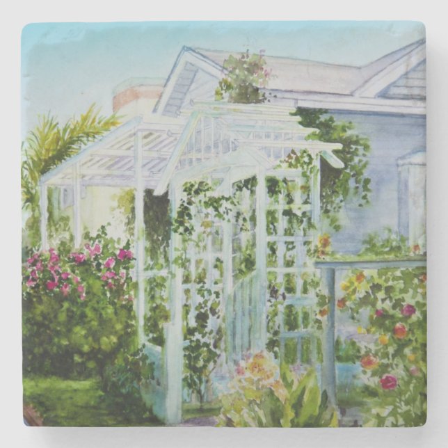 Dessous-de-verre En Pierre Treillis de canal (Devant)