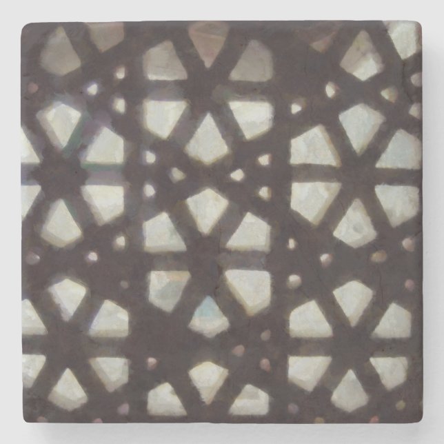 Dessous-de-verre En Pierre Trellis en pierre épais (Devant)
