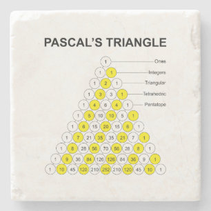 Dessous-de-verre En Pierre Triangle de Pascal