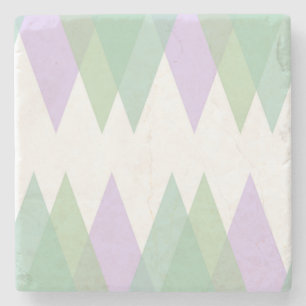 Dessous-de-verre En Pierre Triangles vert et lilas