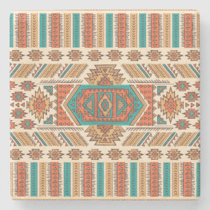Dessous-de-verre En Pierre Tribal Vintage : Ethnic Seamless Motif