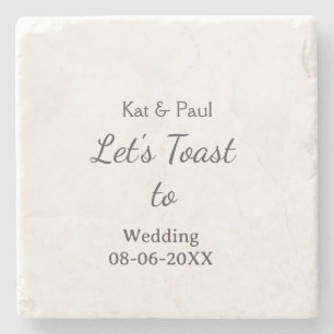 Dessous-de-verre En Pierre Trinquons au mariage nom date couple simple
