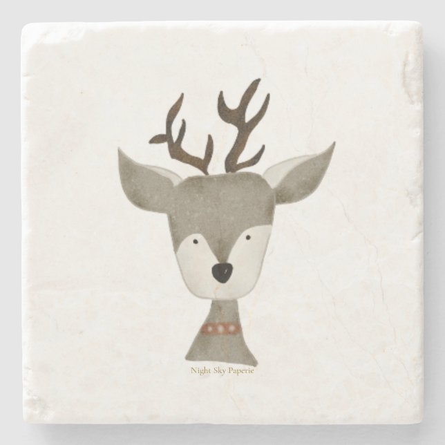 Dessous-de-verre En Pierre Trivet Marbel Reindeer antique (Devant)