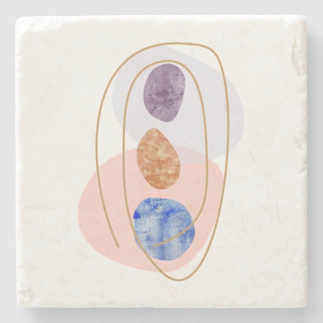 Dessous-de-verre En Pierre Trois Pierres (Devant)