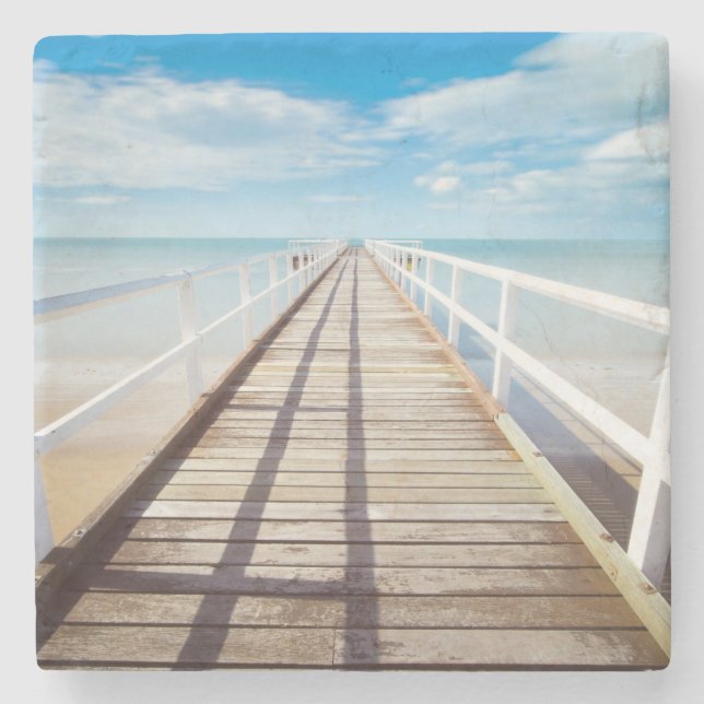Dessous-de-verre En Pierre Tropical Beach Pier (Devant)