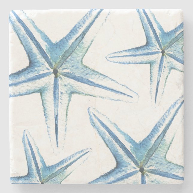 Dessous-de-verre En Pierre Tropical Blue Starfish Tropical Fish Dessous de ve (Devant)