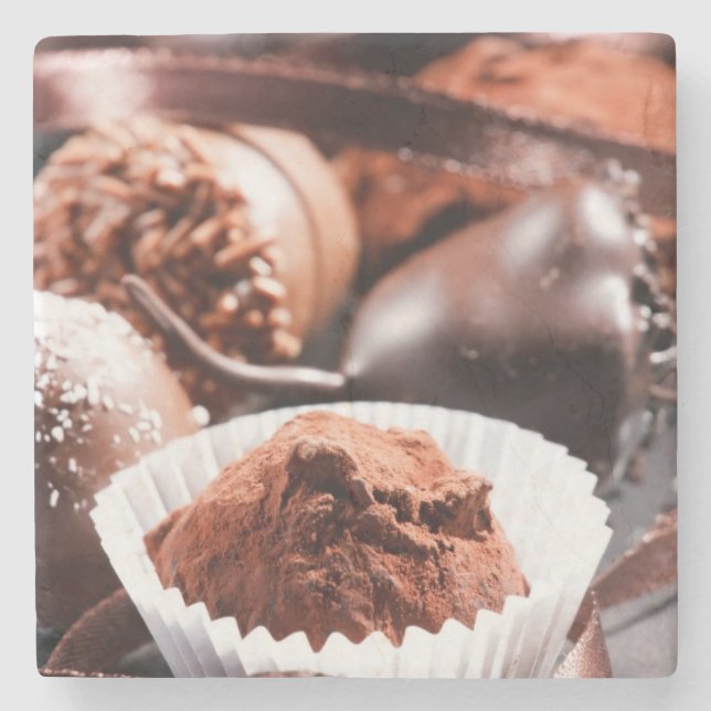 Dessous-de-verre En Pierre Truffes de chocolat (Devant)