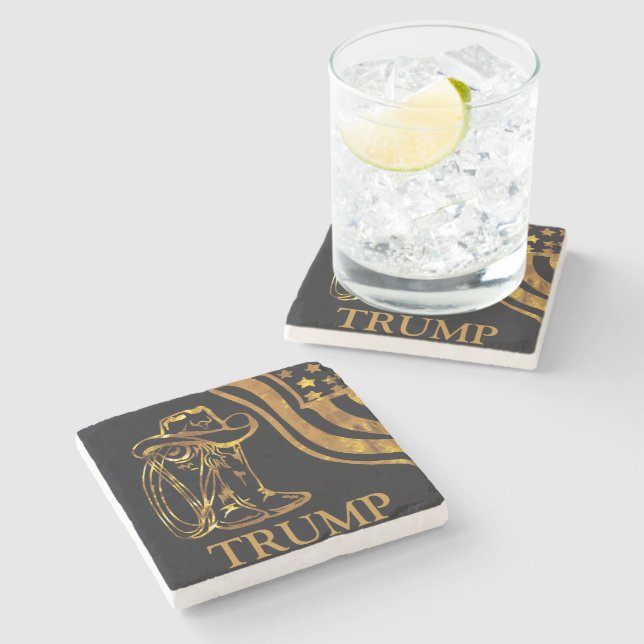 DESSOUS-DE-VERRE EN PIERRE TRUMP (Côté)