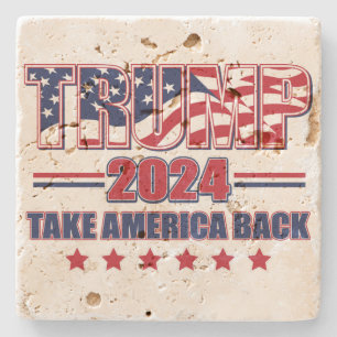 Dessous-de-verre En Pierre Trump 2024 : Retour de l'Amérique