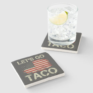 Dessous-de-verre En Pierre Trump abandonne toujours Let's Go Taco