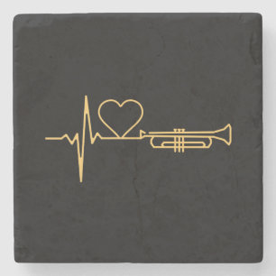 Dessous-de-verre En Pierre Trumpet - Trumpet Hearbeat cadeau