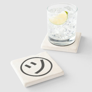 Dessous-de-verre En Pierre ㋡ Tsu Kana Katakana Smiling Emoji / Emoticon