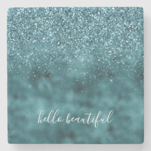 Dessous-de-verre En Pierre Turquoise Parties scintillant Glitz glam glam pers