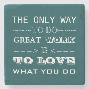 Dessous-de-verre En Pierre Typographie moderne Citation inspirée