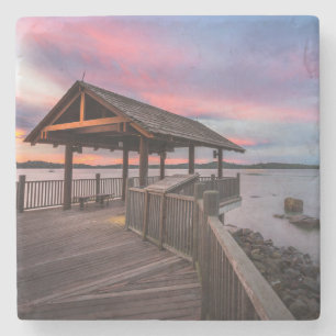 Dessous-de-verre En Pierre Un beau coucher du soleil