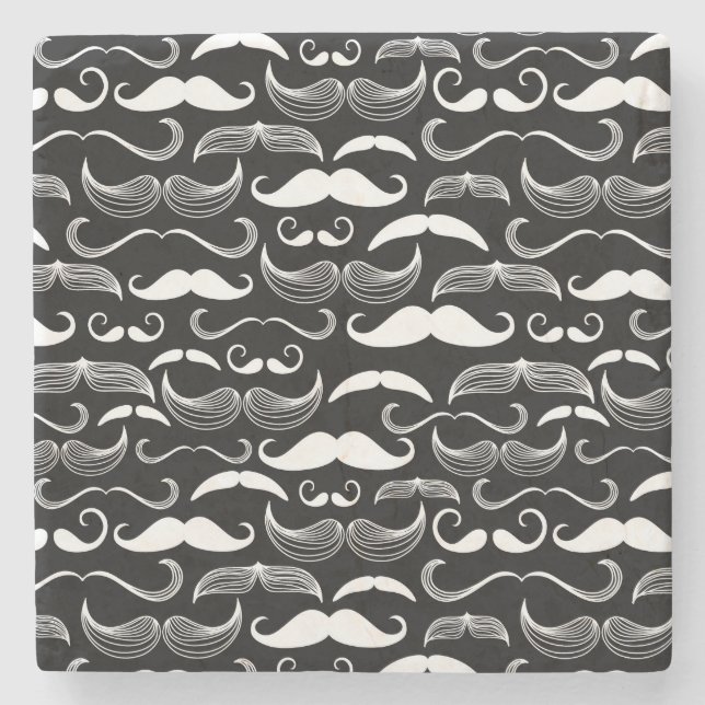 Dessous-de-verre En Pierre Un club des messieurs. Motif de moustache (Devant)