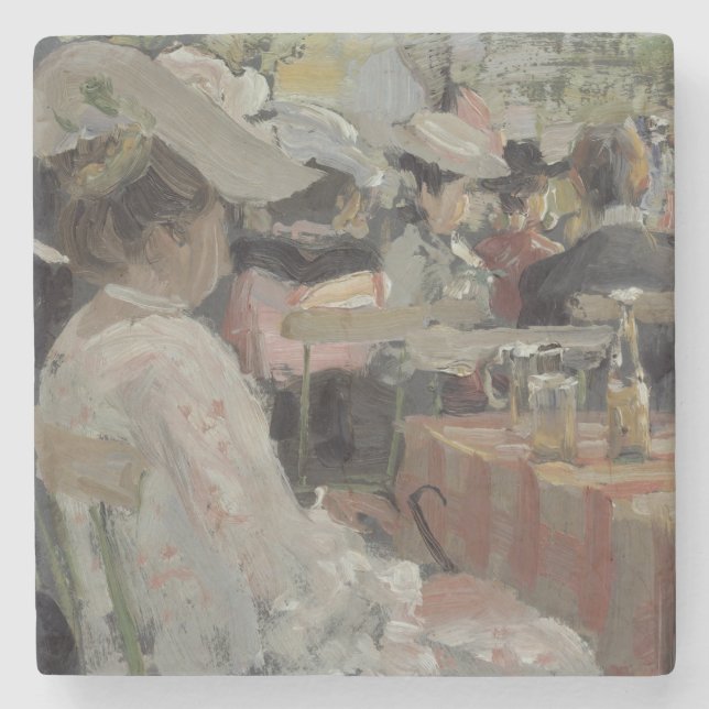 Dessous-de-verre En Pierre Un jardin Restaurant, 1906 (Devant)