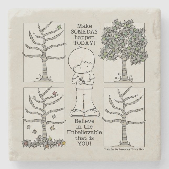 Dessous-de-verre En Pierre Un jour (Devant)