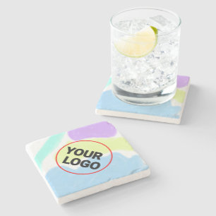 Dessous-de-verre En Pierre Un logo personnalisé simple et élégant ici compagn
