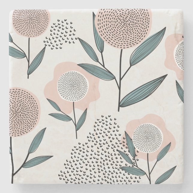 Dessous-de-verre En Pierre Un rose (Devant)