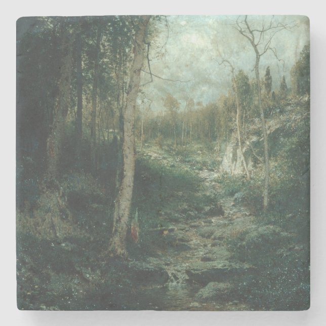 Dessous-de-verre En Pierre Un tableau d'une vieille clairière (1881) - Dessou (Devant)