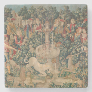 Dessous-de-verre En Pierre Unicorn est trouvé, Tapisserie médiévale