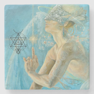 Dessous-de-verre En Pierre Unique Chamuel archangel oeuvre d'amour divine