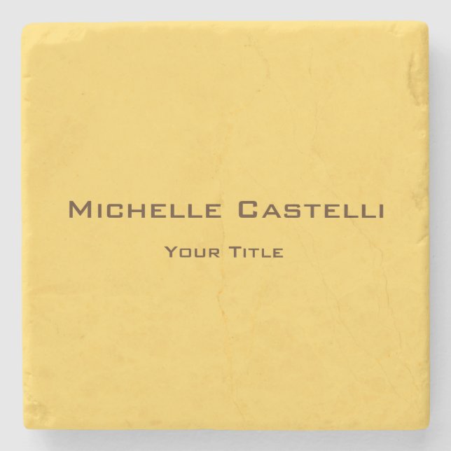 Dessous-de-verre En Pierre Unique professionnel classique simple (Devant)