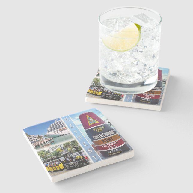 Dessous-de-verre En Pierre US Florida - Key West - Southernmost Point Buoy - (Côté)