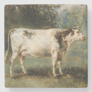 Dessous-de-verre En Pierre Vache dans un paysage rural (animal de ferme)