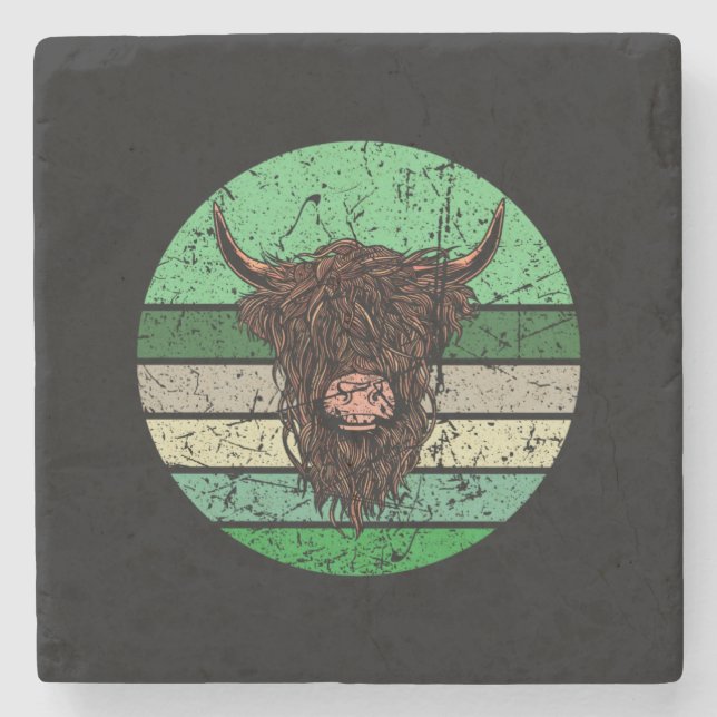 Dessous-de-verre En Pierre Vache des Highlands écossaise (Devant)