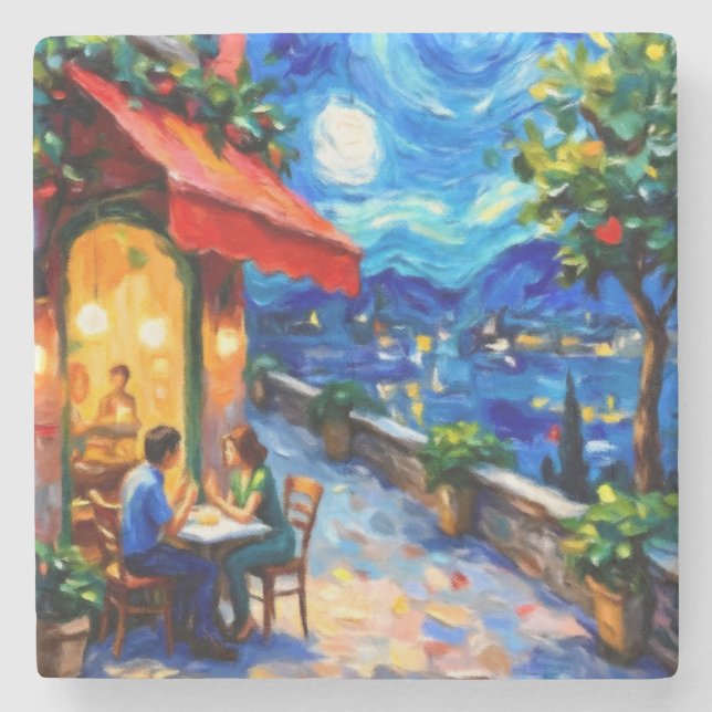 Dessous-de-verre En Pierre Valentine's Day Couple (Devant)