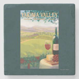 Dessous-de-verre En Pierre Vallée de Yakima, pays de WashingtonWine