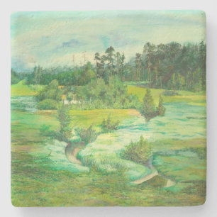 Dessous-de-verre En Pierre vallée verte