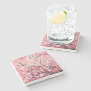 Dessous-de-verre En Pierre Van Gogh Almond Blossom pêche rose