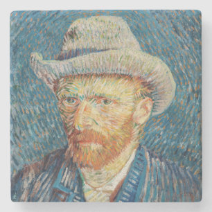 Dessous-de-verre En Pierre Van Gogh - Autoportrait au chapeau de feutre gris