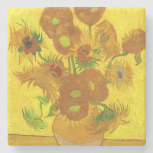 Dessous-de-verre En Pierre Van Gogh Quinze Tournesols Dans Un Vase Art