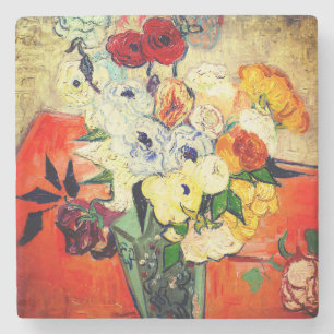 Dessous-de-verre En Pierre Van Gogh Roses and Anemones