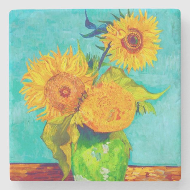 Dessous-de-verre En Pierre Van Gogh Sunflowers (Devant)