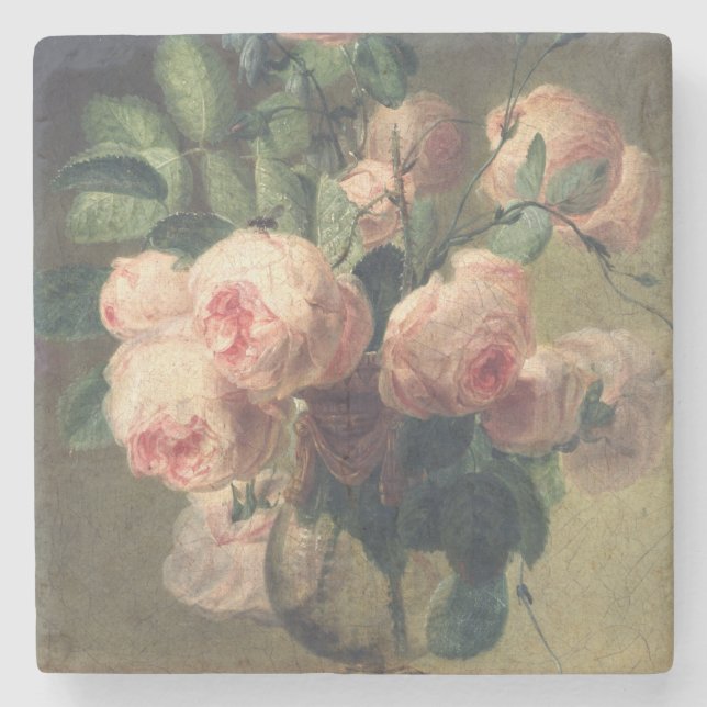 Dessous-de-verre En Pierre Vase de fleurs 2 2 (Devant)